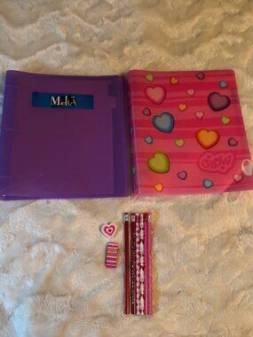 $10 ADD ON - School Office Supplies Poly 1" Softcover Binders Pencils Erasers
